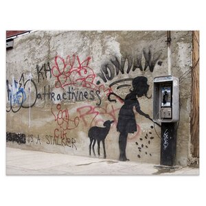 Wandbild Banksy Telefonzelle Bilder Wohnzimmer - Kunstbruder