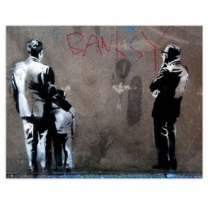 Wandbild Banksy Graffiti Bilder Wohnzimmer - Kunstbruder