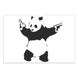 Wandbild Banksy Panda Bilder Wohnzimmer - Kunstbruder