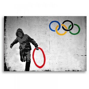 Wandbild Banksy Olympia Bilder Wohnzimmer - Kunstbruder
