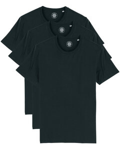 3er Pack Unisex T-Shirt aus Bio-Baumwolle "Charlie", Weiß und Schwarz - University of Soul