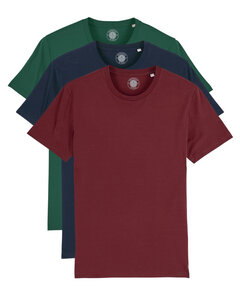 3er Pack Unisex T-Shirt aus Bio-Baumwolle "Charlie", Farbig - University of Soul