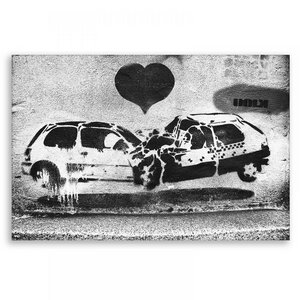 Wandbild Banksy Car Love Bilder Wohnzimmer - Kunstbruder