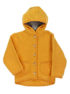Baby und Kinder Walk-Jacke mit Kapuze Bio-Wolle/Bio-Baumwolle - Halfen