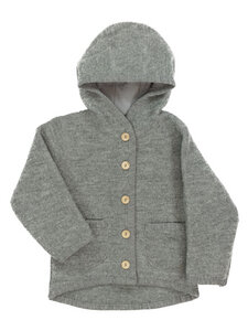 Baby und Kinder Walk-Jacke mit Kapuze Bio-Wolle/Bio-Baumwolle - Halfen