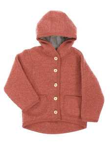 Baby und Kinder Walk-Jacke mit Kapuze Bio-Wolle/Bio-Baumwolle - Halfen