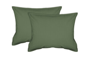 2er Pack Kissenbezug in Stone-Washed Optik 100% Bio-Baumwolle Uni Made in Green 45x45cm 50x50cm - jilda-tex