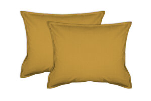 2er Pack Kissenbezug in Stone-Washed Optik 100% Bio-Baumwolle Uni Made in Green 45x45cm 50x50cm - jilda-tex