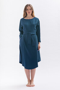 Lockeres Kleid *DIA-NAA* aus 100% Tencel in blau petrolgrün oder bordeaux - Studio Hertzberg