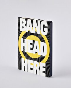 Bang head here - Premium Notizbuch mit Ledereinband - Nuuna