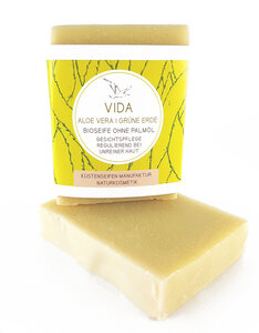 VIDA Bio-Seife mit Aloe Vera und Grüner Erde ohne Duftstoffe - Küstenseifen Manufaktur