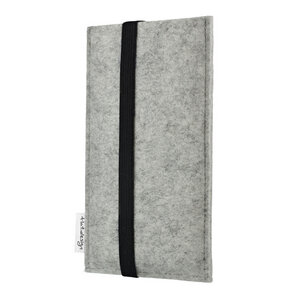 Handytasche COIMBRA für Apple iPhone - 100% Wollfilz - grau - flat.design