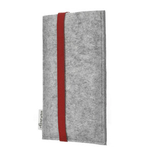 Handytasche COIMBRA für Apple iPhone - 100% Wollfilz - grau - flat.design