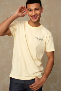 T-Shirt aus Bio Baumwolle - Darius Sunlight Japan Laurel - Gelb - Kings Of Indigo