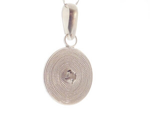 Anhänger Spirale mini weiß Silber - Filigrana Schmuck