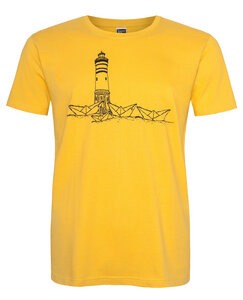 Papierhafen Leuchtturm Men T-Shirt aus Biobaumwolle ILI02 gelb - ilovemixtapes