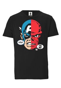 LOGOSHIRT - Marvel - Captain America - Red Skull - Bio T-Shirt  - LOGOSH!RT