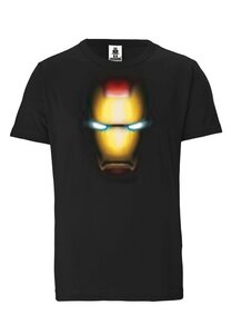 LOGOSHIRT - Marvel - Iron Man - Gesicht - T-Shirt, 100% Organic Cotton - LOGOSH!RT