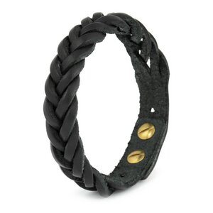 Simaru® Herren-Armband aus Premium-Leder geflochten & größenverstellbar - Simaru