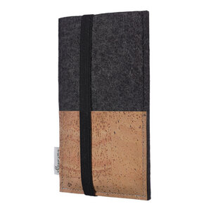 Handyhülle SINTRA natur für Samsung Galxy Note-Serie - 100% Wollfilz - dunkelgrau - Filz Schutz Tasche - flat.design