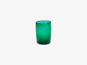 Trinkglas Mittel in blau, türkis und grün - FOLKDAYS