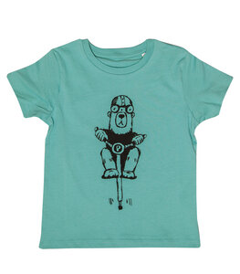 Hubert Pogostick Bär - Fair Wear Bio Kinder T-Shirt - MintBlau - päfjes