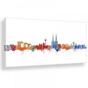 Skyline - Cologne - Light - Wandbilder Wohnzimmer - Kunstbruder