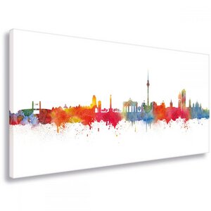 Skyline - Berlin - Light - Wandbilder Wohnraum - Kunstbruder