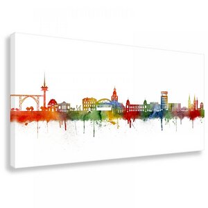 Skyline von Wuppertal - Light - Leinwände - Kunst - Bilder - Kunstbruder