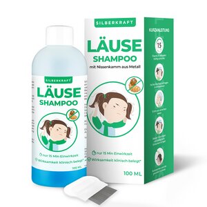Läuseshampoo 100 ml mit Nissenkamm - für Kinder ab 1 Jahr - Silberkraft
