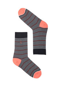 Gestreifte Socken aus Bio Baumwolle navy/blau | Basic Socks #STRIPES - recolution