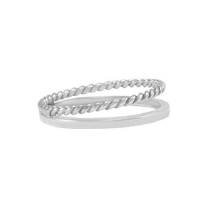 Silber Ring Kordel doppel gedreht Fair-Trade und handmade - pakilia