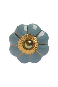 Blütenförmiger Knauf Haken aus Keramik für dein Möbelstück - TRANQUILLO