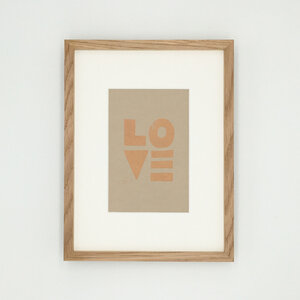 Love II – Kunstdruck mit Echtholzrahmen - Ballenito