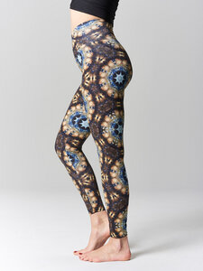 Yoga Leggings aus Bio Baumwolle, bunte Yogaleggings, Leggings mit hoher Taille - BUDEVI