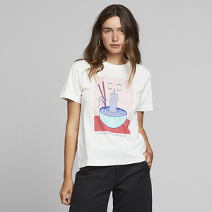 T-Shirt aus Bio Baumwolle - Mysen Noodle Off-White - Weiß - DEDICATED