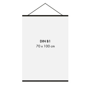Posterleiste Holz 71 cm, schwarz (für 70 x 50 cm und 70 x 100 cm Bilder - DIN B1, DIN B2) - Sprintis