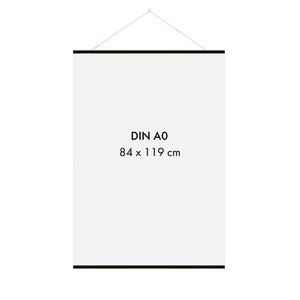 Posterleiste Holz 85 cm, schwarz (DIN A1, DIN A0) - Sprintis