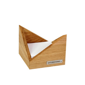 Zettelkasten Zettelbox 11,5x11,5 cm Eichen-Holz natur geölt SKRIPT - NATUREHOME