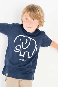 Tembo - Kleiner Elefant - Bio T-shirt für Kinder - Blau - Unisex - Maishameanslife