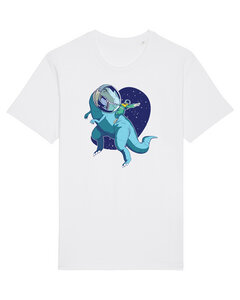 Space Dino Riding | T-Shirt Unisex - wat? Apparel UNISEX