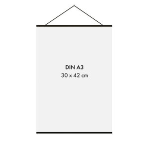 Posterleiste Holz 30 cm, schwarz (DIN A4, DIN A3) - Sprintis