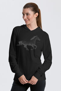 Bio-Jersey-Kapuzensweater Horsepower - Peaces.bio - handbedruckte Biomode