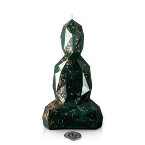 Buddha Kerze Meister Serie - glanzveredelt und goldgesprenkelt - Burning Buddha