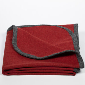 Decke aus 100% Merinowolle, Leichtloden in rot, blau, grün, pink, grau - nahtur-design