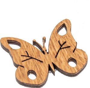 Schmetterling Magnet aus Eichenholz geölt - 4er Set - ReineNatur
