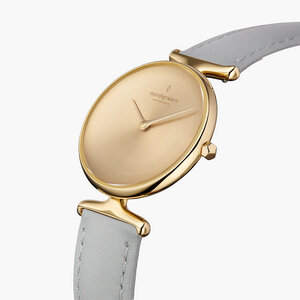 Armbanduhr Unika Gold | Mattes Edelstahl Ziffernblatt - Italienisches Lederarmband - Nordgreen Copenhagen
