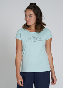 Print Damen T-Shirt #DOLPHIN aus Baumwolle (Bio) | Casual T-Shirt #DOLPHIN - recolution
