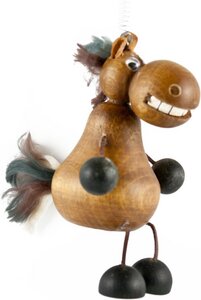 Pferd Hüpftier/Schwingfigur aus Holz - ReineNatur