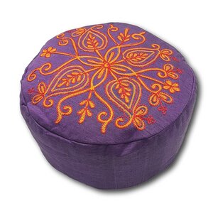 Yoga/Mediations -Sitzkissen aus Baumwolle mit Stickerei (Höhe 15cm, verschiedene Farben) - Frida Feeling